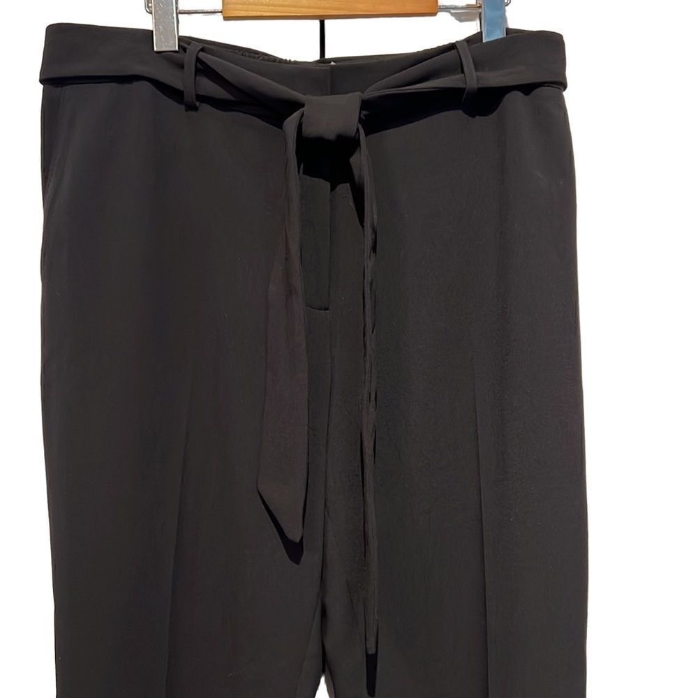 Karl‎ Lagerfeld Black Pants With Tie Belt Size 16 NWT